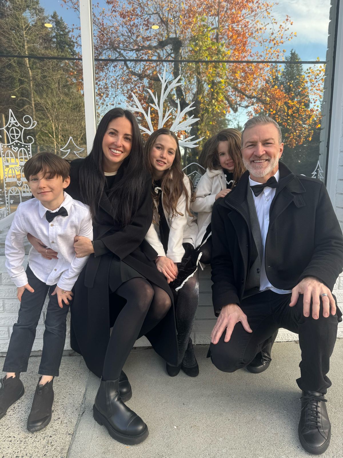 Lance Brown with his wife and children in Ocean Park
